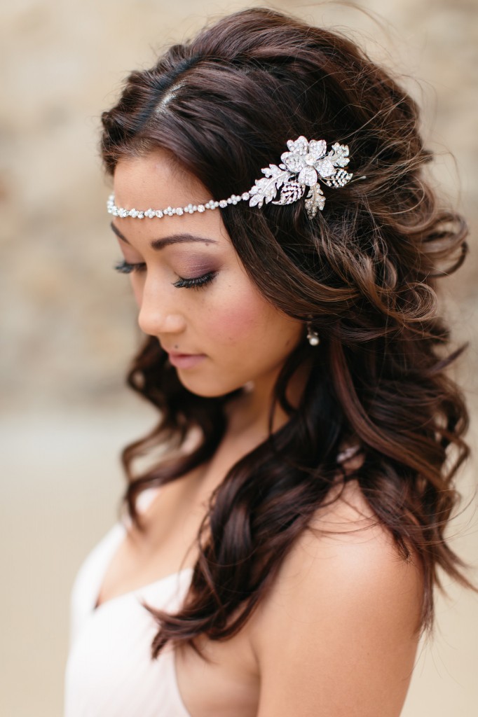 petals and stones bridal headpiece vintage bridal art deco