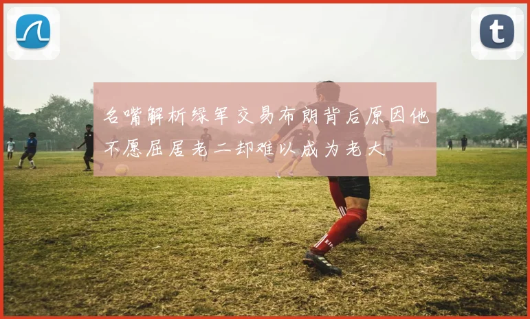 名嘴解析绿军交易布朗背后原因他不愿屈居老二却难以成为老大